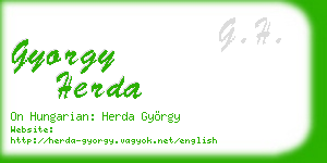 gyorgy herda business card